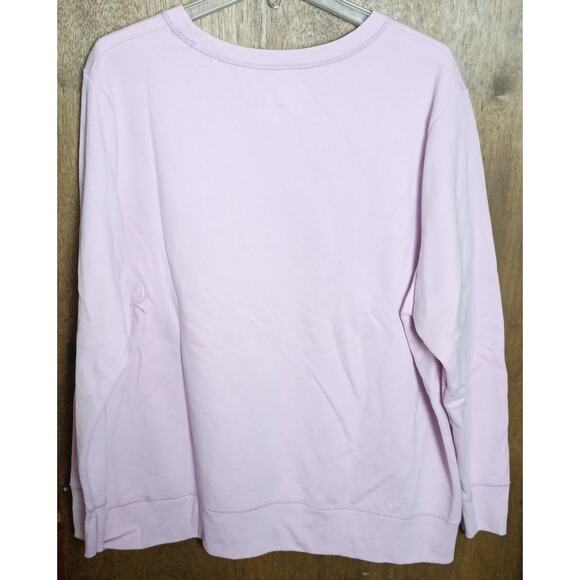 JMS by Hanes Women 3x Lavender Purple Crewneck Classic Sweatshirt - Picture 2 of 4